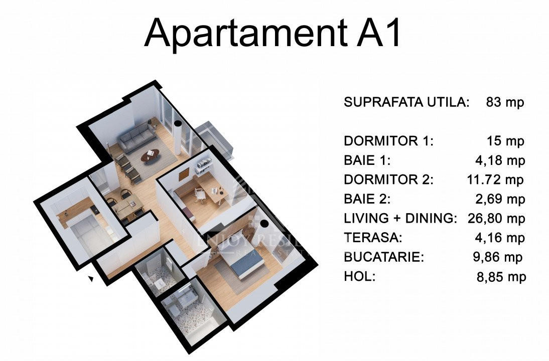 3 Camere ULTRALUX ULTRACENTRAL Unirii Enjoy Residence Boutique 2023